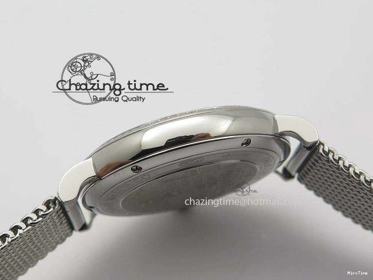 MIROTIME 1231 Portofino SCHAFFHAUSEN SS MKF 1:1 Best Edition Silver Dial Diamond On Mesh Bracelet A Lightweight 7339